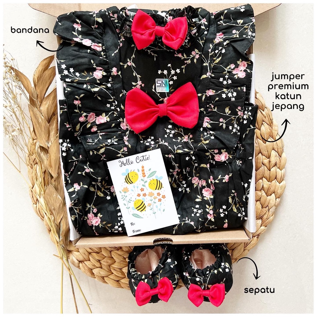 HAMPERS LAHIRAN SAKURA / TALITHA GWEN AILEEN / GEMPITA / TSUM / ALEXA / CLAIRE B / AILOVE Baju Setelan Jumper Bunga Bandana Sepatu Pergi Lucu Fashion Anak Bayi Perempuan Cewek Terlaris mia