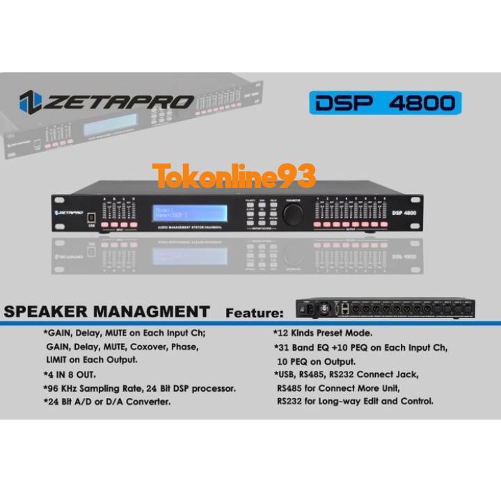 Speaker Management Zetapro DSP4800 DSP-4800 DSP 4800 Original