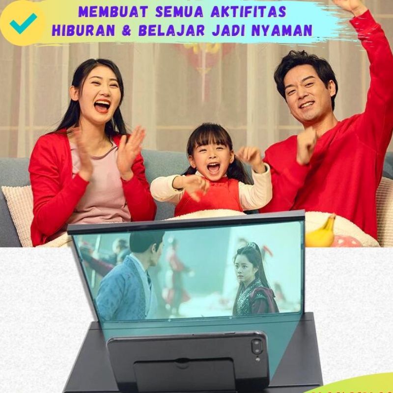 alat zoom pembesar nonton dari hp handphone iphone ipad Putih. cocok untuk anak kostan dll