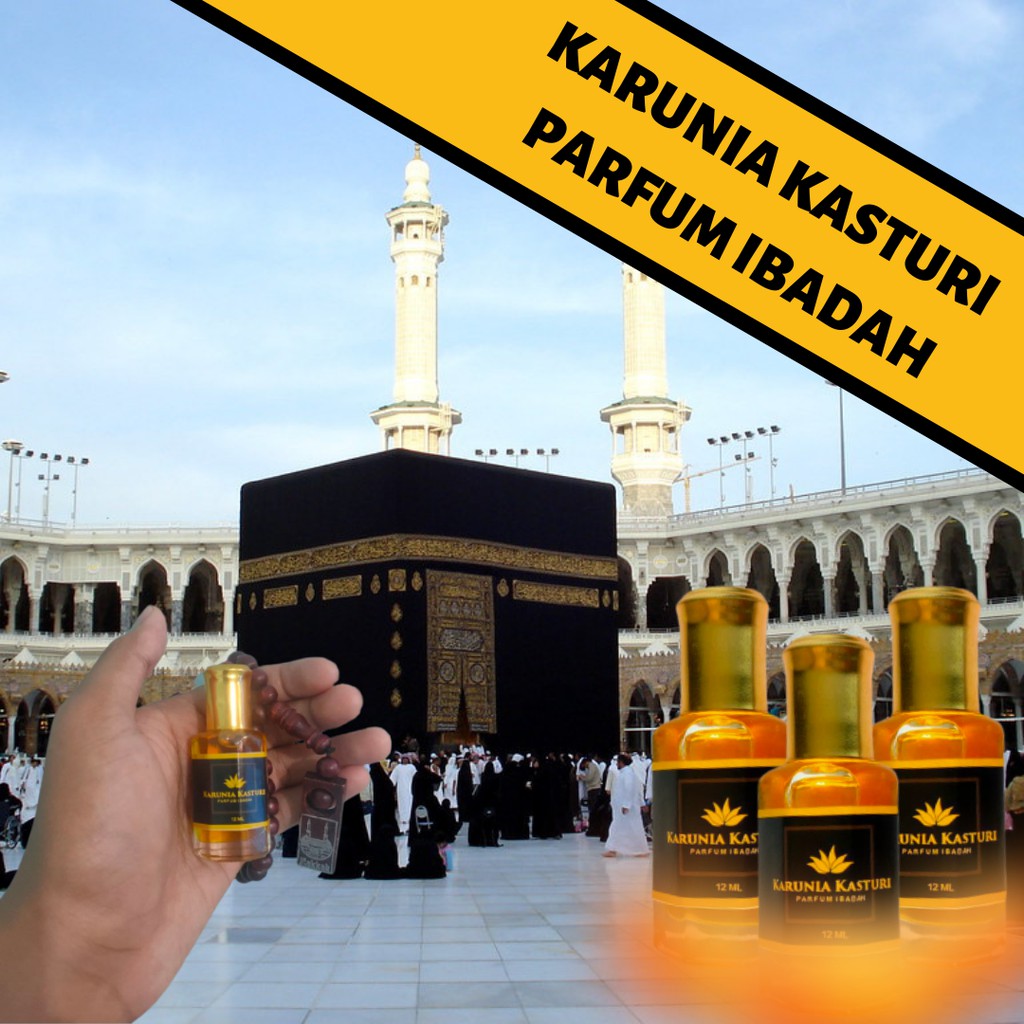 Minyak wangi non alkohol Parfum Kasturi original Parfum Sholat Pria Non Alkohol Alcohol Tahan Lama A