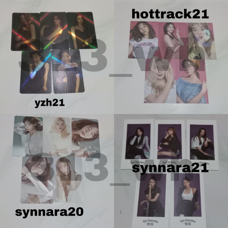 PHOTOCARD BENEFIT SG SNSD TAEYEON SUNNY HYOYEON YURI YOONA