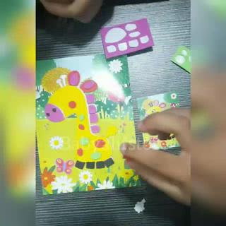 Jual DIY menempel stiker EVA sticker latihan menempel untuk anak PAUD ...