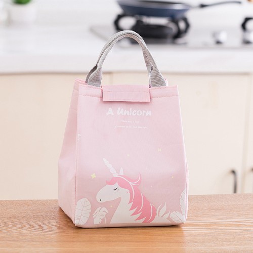 Lunch Bag / Tas Bekal Anak Motif Unicorn / Insulated Cooler Bag Dilengkapi Aluminium Foil