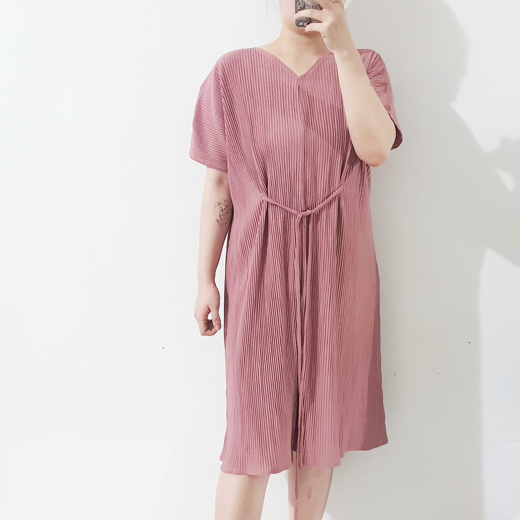 LOEWY PLEATED DRESS OVERSIZED