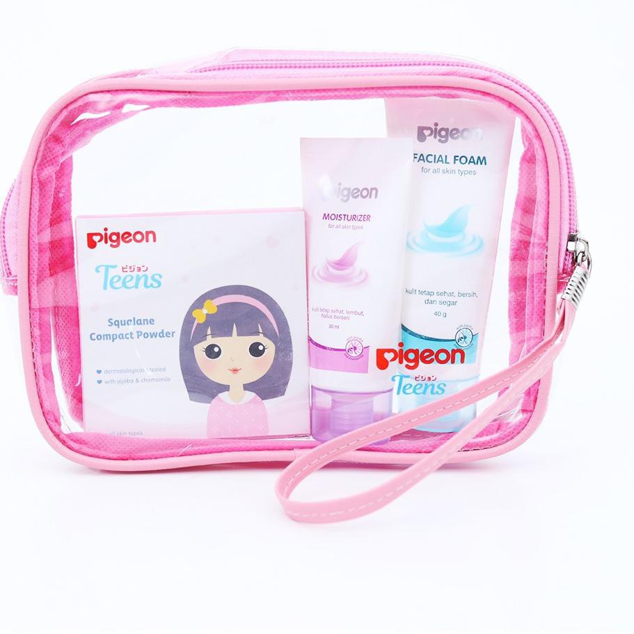 Harga Miring paket pigeon beauty Naomi Squalance(facial foam100ml+moisturizer 30gr+ bedak comp
