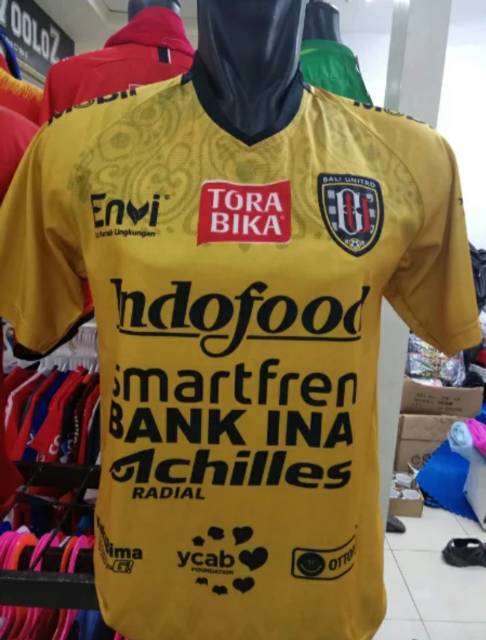 Jersey Bali United GK 2019 Kiper Liga 1 Shopee Kuning Emas Gold Printing Retro Lokal