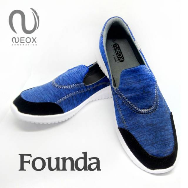 Sepatu cewek Founda biru/abu MURAH Kuat dan Tahan lama