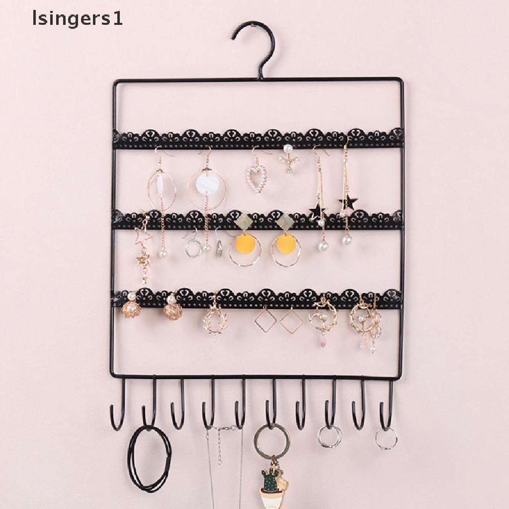 (lsingers1) Rak Display / Organizer Anting / Kalung / Perhiasan Model Gantung Untuk Dinding