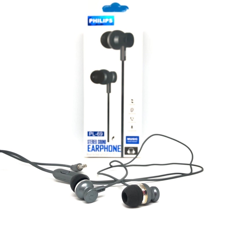 PL-69 EARPHONES / Handsfree PL69 PH1LIP SUPER SOUND QUALITY STREO BASS