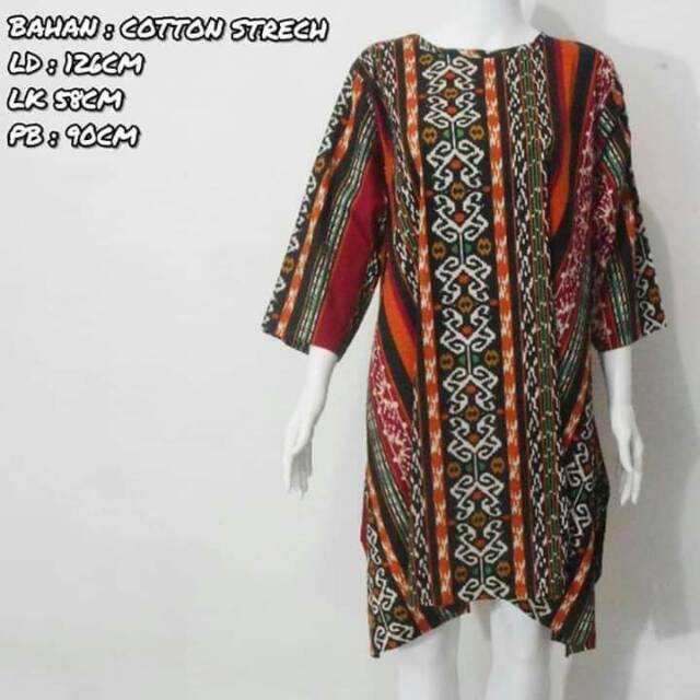 Dress Batik Tenun Wanita Bigsize 4620
