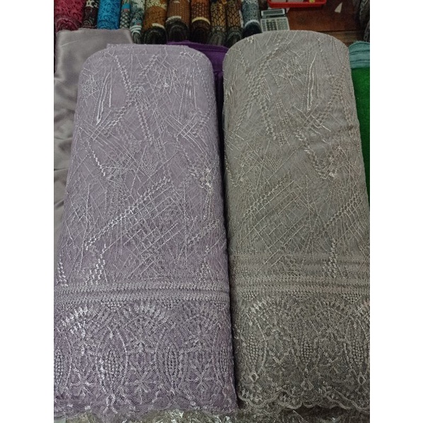KAIN BROKAT TILE MOTIF BUNGA (HARGA PER SETENGAH METER)