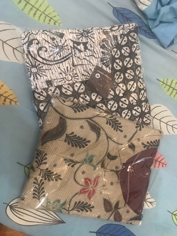 Tey-17 Batik Wanita Asj Sa Hrb026 Kenongo Kemeja Tosca Pendek
