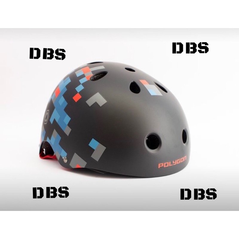 HELM POLYGON PIXEL MATT HELM SEPEDA MODEL BMX POLYGON