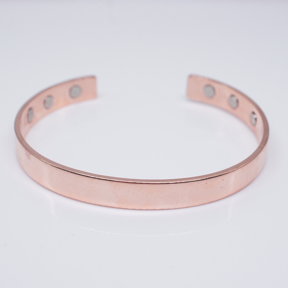 Gelang Magnetik Bahan Stainless Steel Warna Rose Gold Untuk Kesehatan