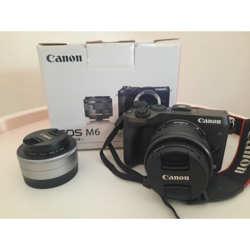 Kamera Canon Eos M6 Kit + Lensa Fix 22mm Canon