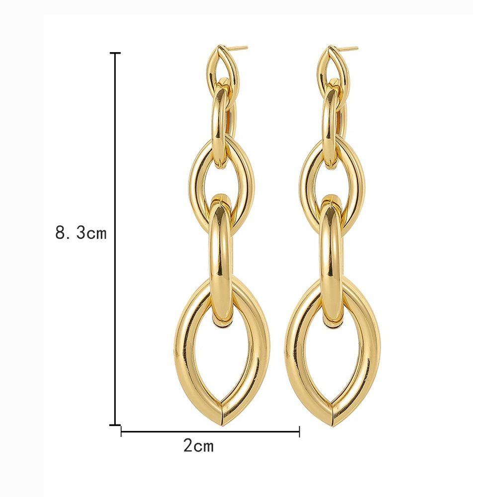 Anting Rantai Jumbai Nanas Fashion Aksesoris Pesta Menjuntai Anting Perhiasan Drop Earrings