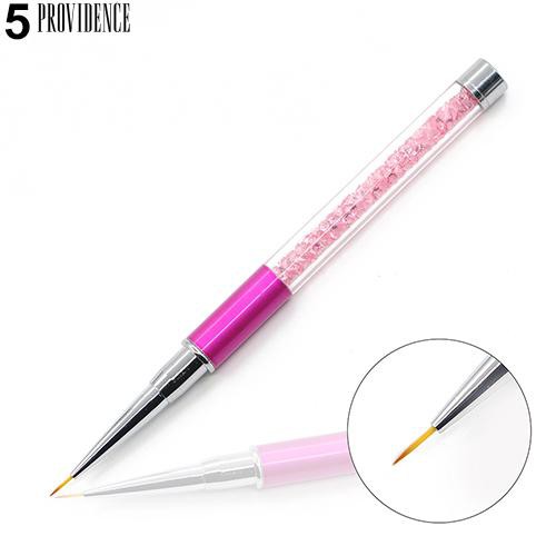 Mode Acrylic Menangani Nail Art DIY Lukisan Pen Nail Kepala Desain Serat Sikat Alat