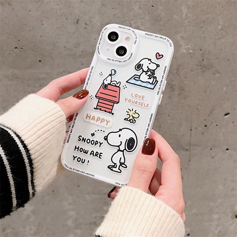 Soft Case Silikon Motif Graffiti Anjing Untuk iPhone 13 12 11 Pro Max X Xr Xs Max SE 8 7 6 6s Plus