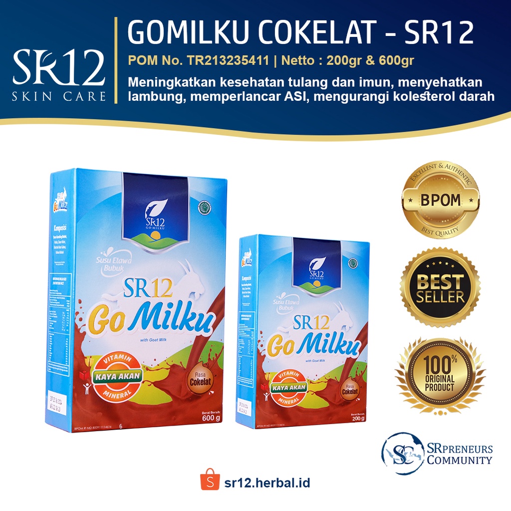 

SUSU GO MILKU SR12 ETAWA RASA COKELAT / SUSU GOMILKU / SUSU ETAWA KUALITAS PREMIUM / GOAT MILK BUBUK