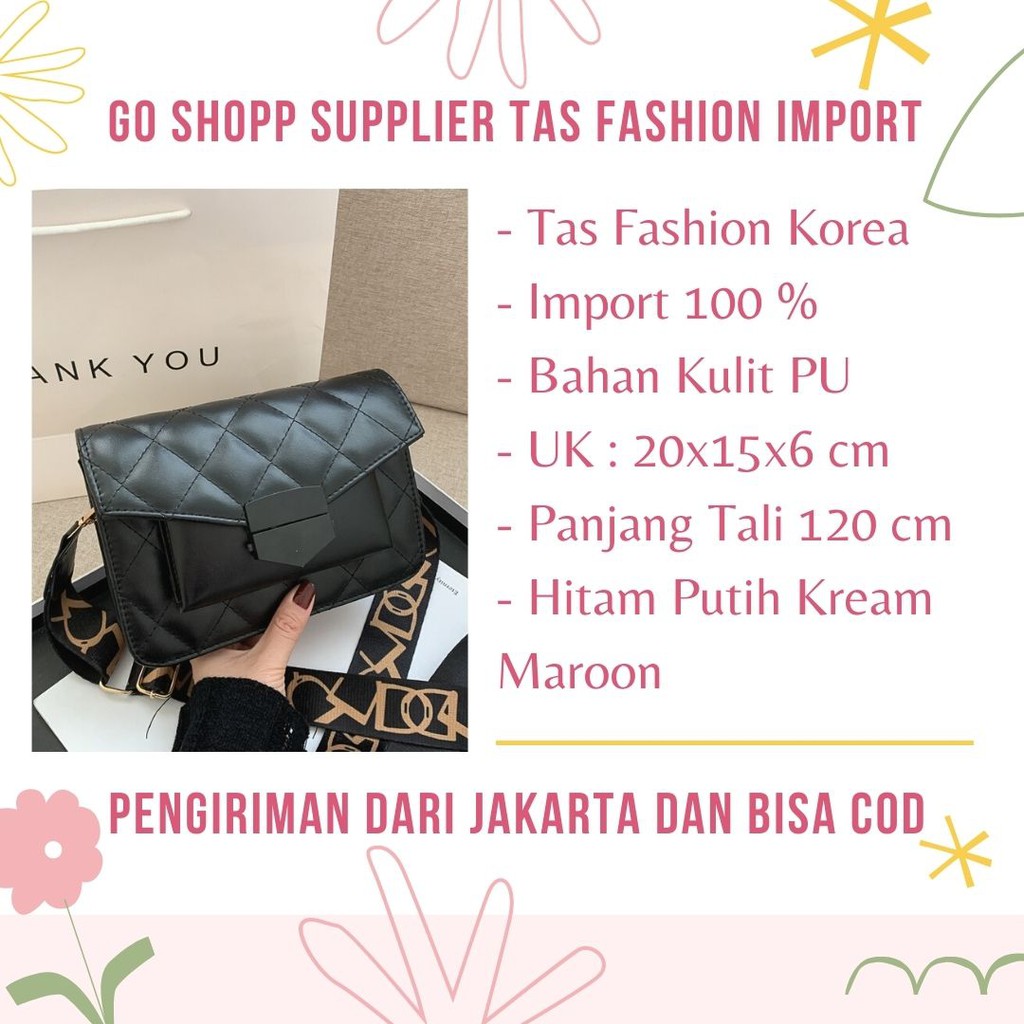 Tas Fashion Korea Import High Quality Termurah - Tas Selempang Wanita Model Terbaru Kekinian [SL63]