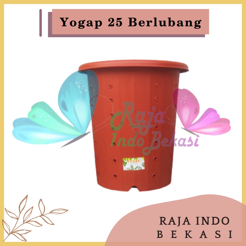 Pot Yogap YPT 25 Putih Bening Transparan Merah Bata Merah Coklat Terracota Terracotta Berlubang