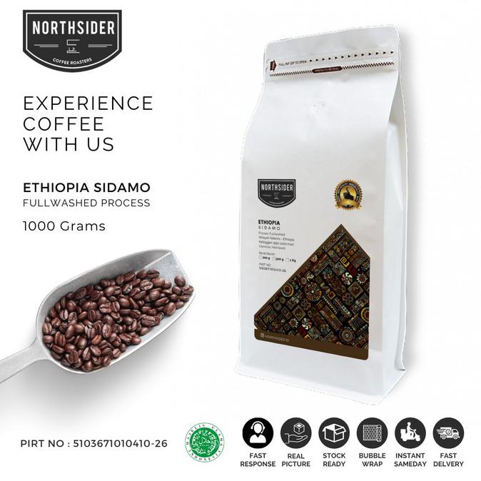 

BIJI KOPI ARABICA ETHIOPIA SIDAMO WASHED - 1KG NORTHSIDER COFFEE