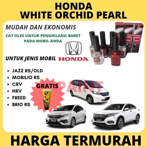 CAT OLES PENGHILANG BARET MOBIL WARNA PUTIH ORCHID PEARL UNTUK JAZZ,HRV,CRV,MOBILIO,FREED..TERMURAH