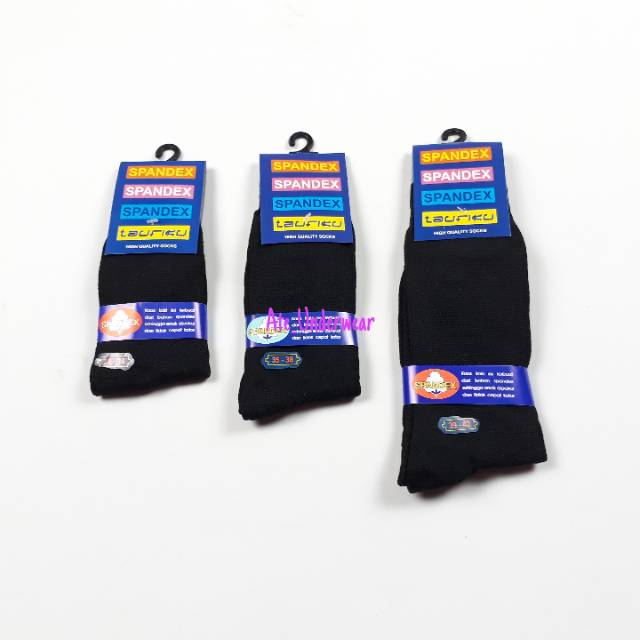 AT166-Kaos kaki Hitam Buat sekolah SD SMP SMA