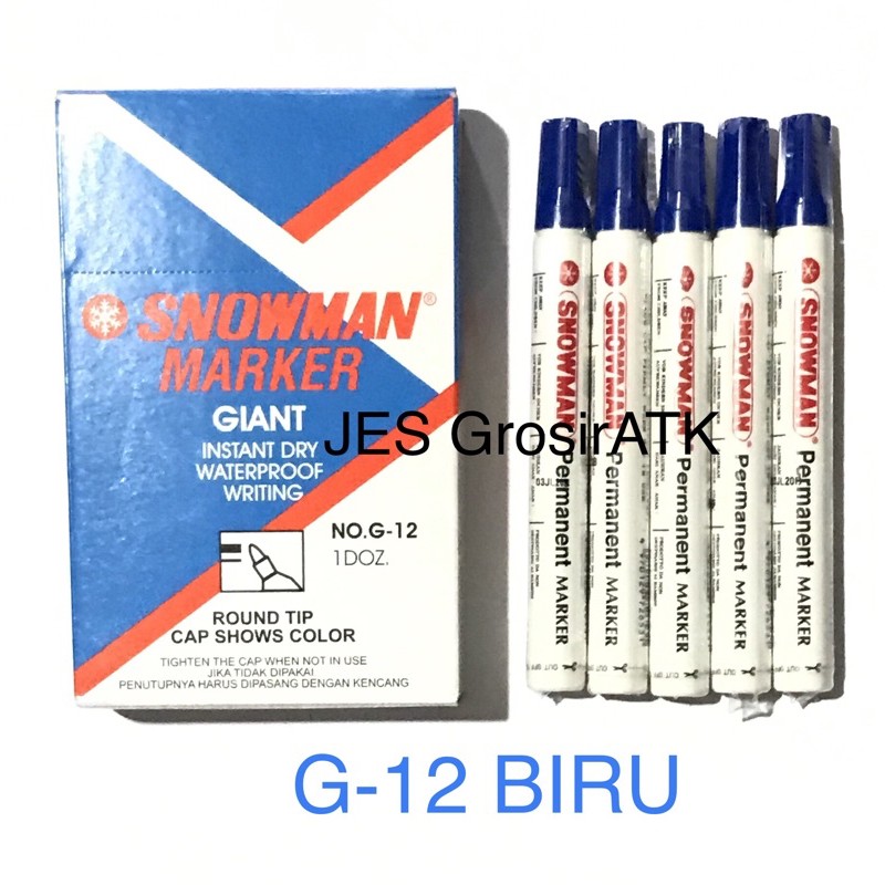 

Spidol Snowman PERMANEN G-12 BIRU [pcs]