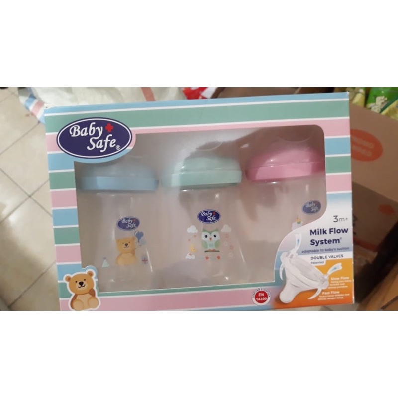 BABYSAFE Wide Neck Botol susu 125ml 250ml WN001 WN002 WN30 Baby Safe Wideneck