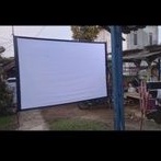 layar proyektor size 2x4 bahan tanpa sambung