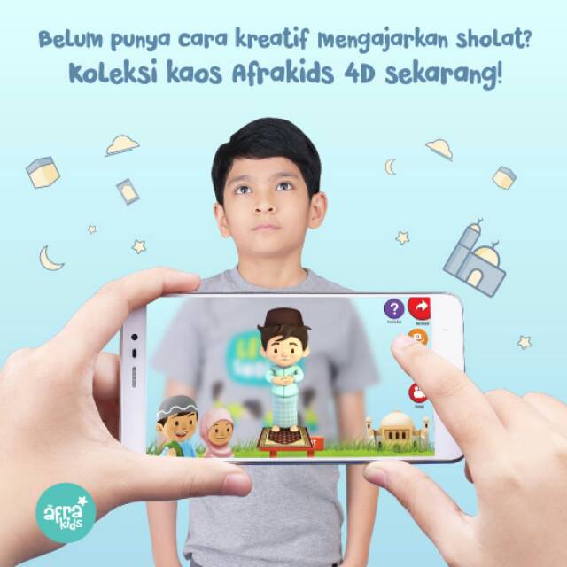 Kaos Anak Muslim Afrakids LENGAN PENDEK
