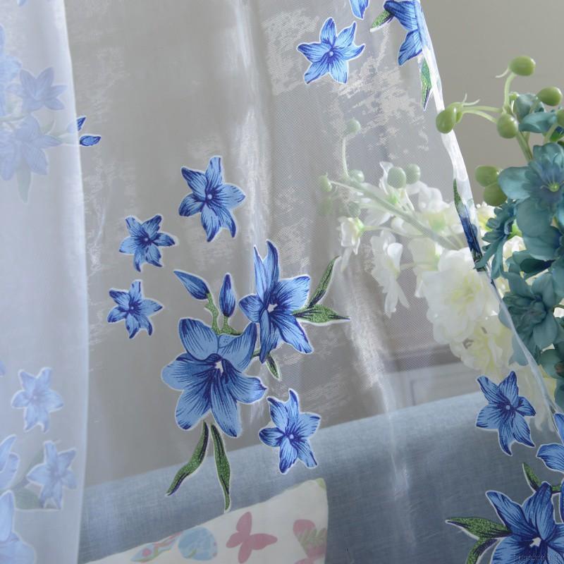  Tirai  Jendela  Pintu Elegan  Floral Kelambu Bergantung 