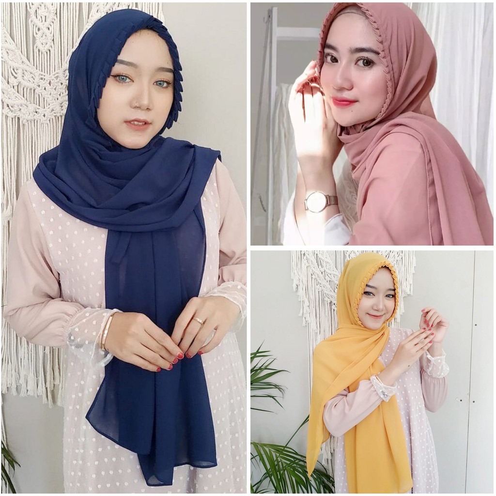 Jilbab / Hijab Pashmina Tali lipit Instan Terbaru - Kerudung Instan Terbaru 2020