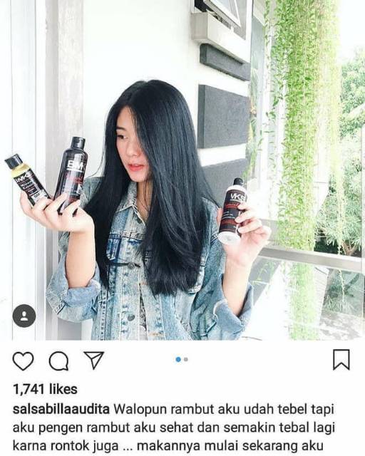 Shampo Penebal dan penumbuh Rambut Alami Menyuburkan Rambut Botak Rontok Patah BPOM