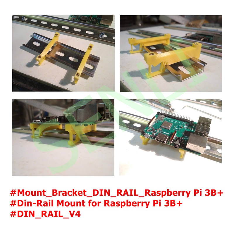 Mount Bracket DIN RAIL Raspberry Pi 3B+