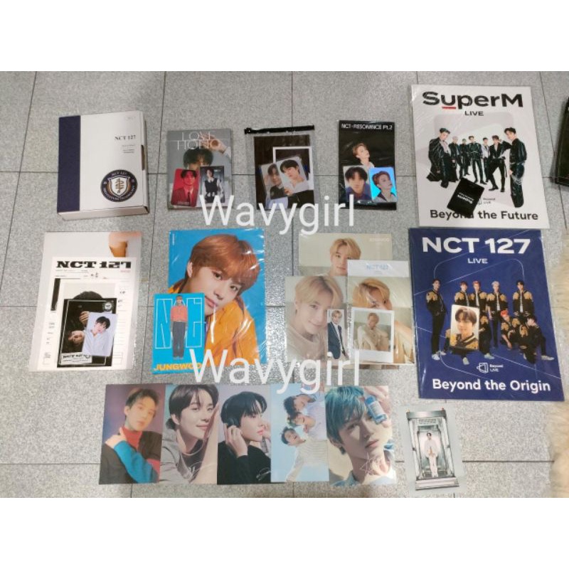 PHOTOCARD JUNGWOO SET PC FULLSET NCT127 MERCH MD PHOTOPACK BROCHURE HOLO STANDEE RESONANCE SG BTSK