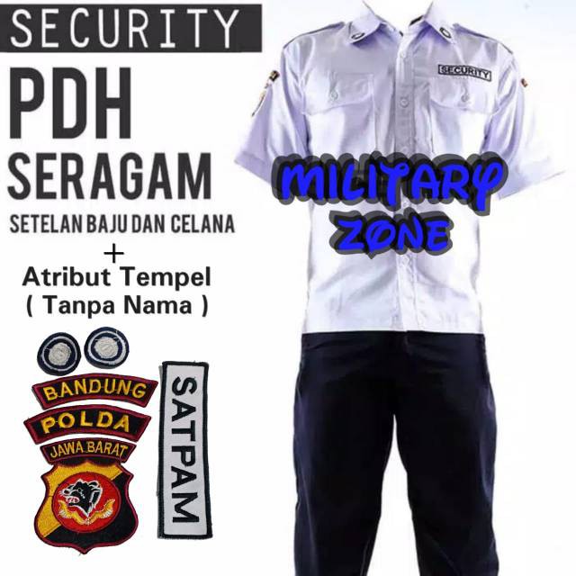 TERMURAH BAJU SERAGAM PDH SECURITY SATPAM BARU TERBARU  MURAH BANDUNG PDL PSH SAFARI KEAMANAN KANTOR