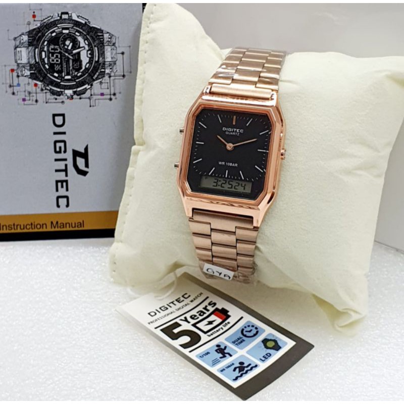 Jam Tangan Wanita Digitec Original Dual Time