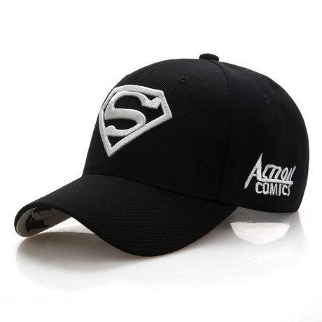 TopI Baseball Anak COWOK Logo SUPERHERO BORDIR Gaya HipHop Motif Kartun Gya Ko terbaru-Logo S hitam