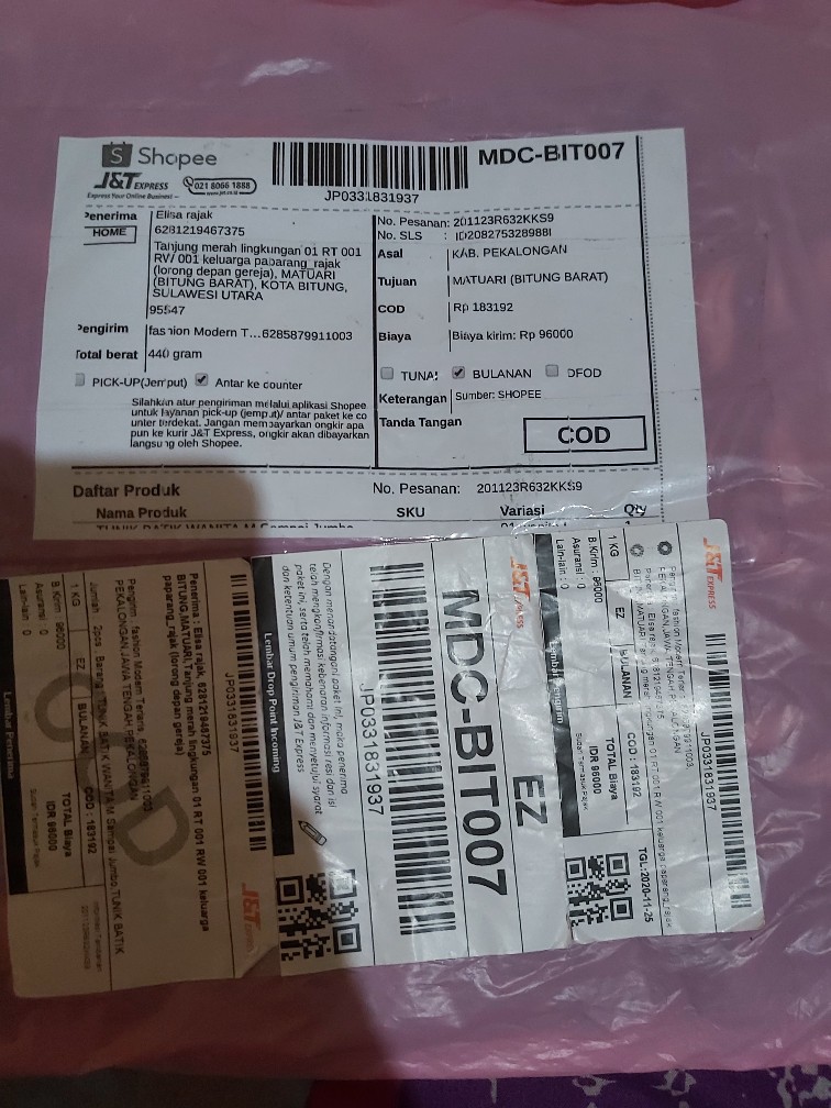 Tunik Batik Wanita M Sampai Jumbo