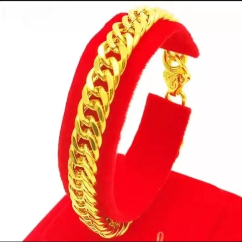 gelang tangan hongkong rantai berlapis emas 24k asli sangat mewah