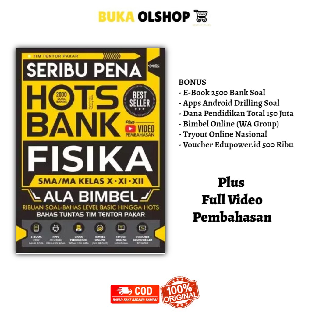 Seribu Pena HOTS Bank Fisika SMA/MA ala Bimbel Bank Soal Fisika SMA