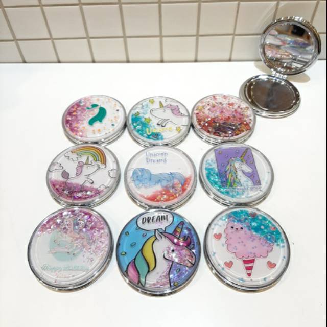 Minimanimo - Cermin Bulat Glitter Besar