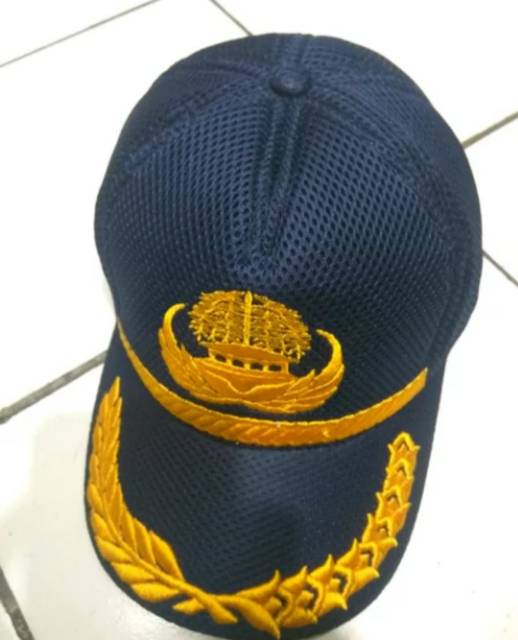 Topi korpri hitam biru kheki