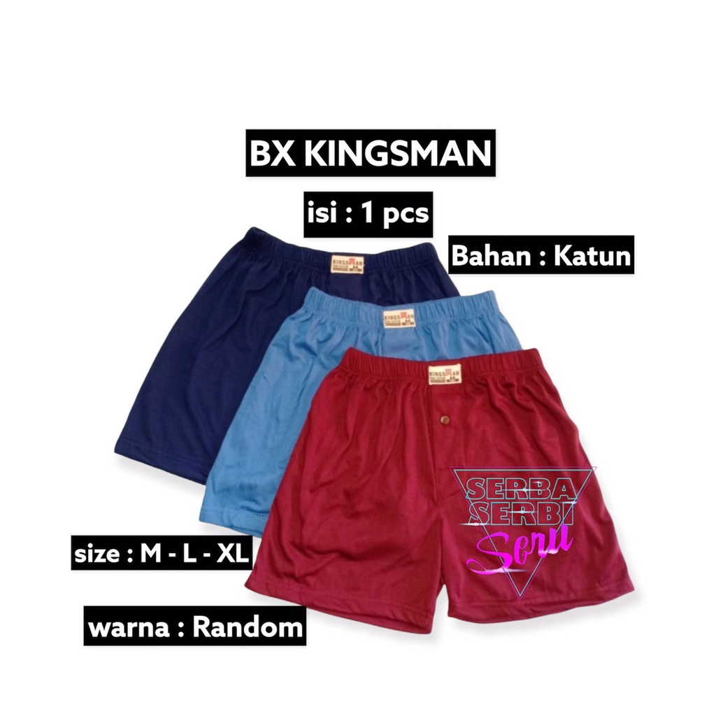 CELANA BOXER PRIA KINGSMAN- BXKINGS -BAHAN BERKUALITAS