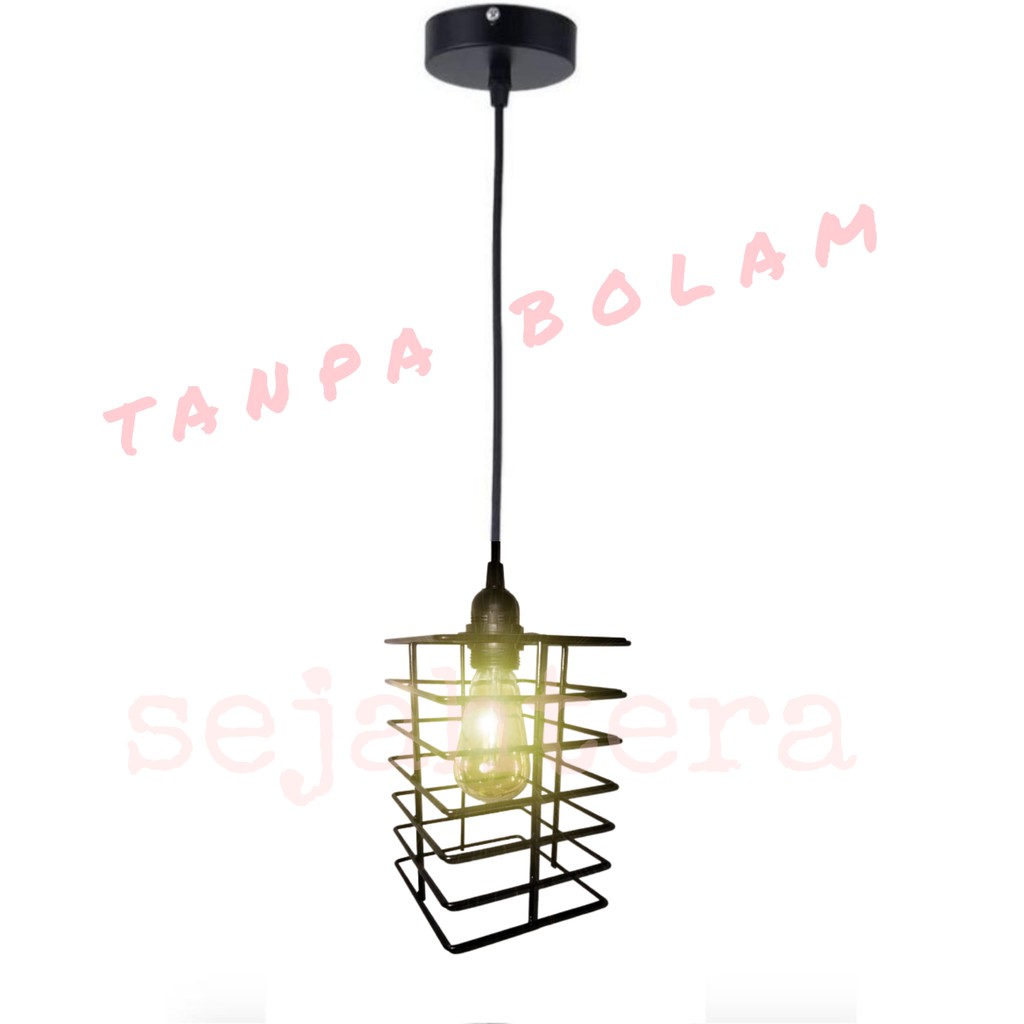 Set lampu hias gantung modern bahan besi