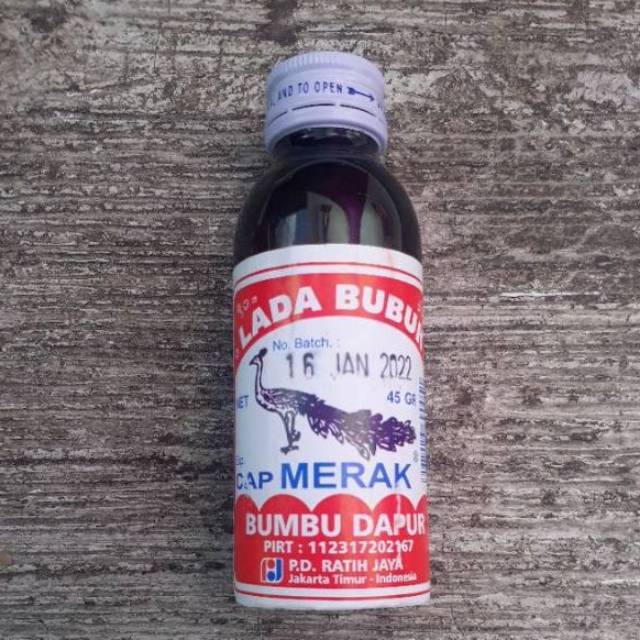 Lada Bubuk Cap Merak Kemasan Botol Isi 45 Gram Ekonomis