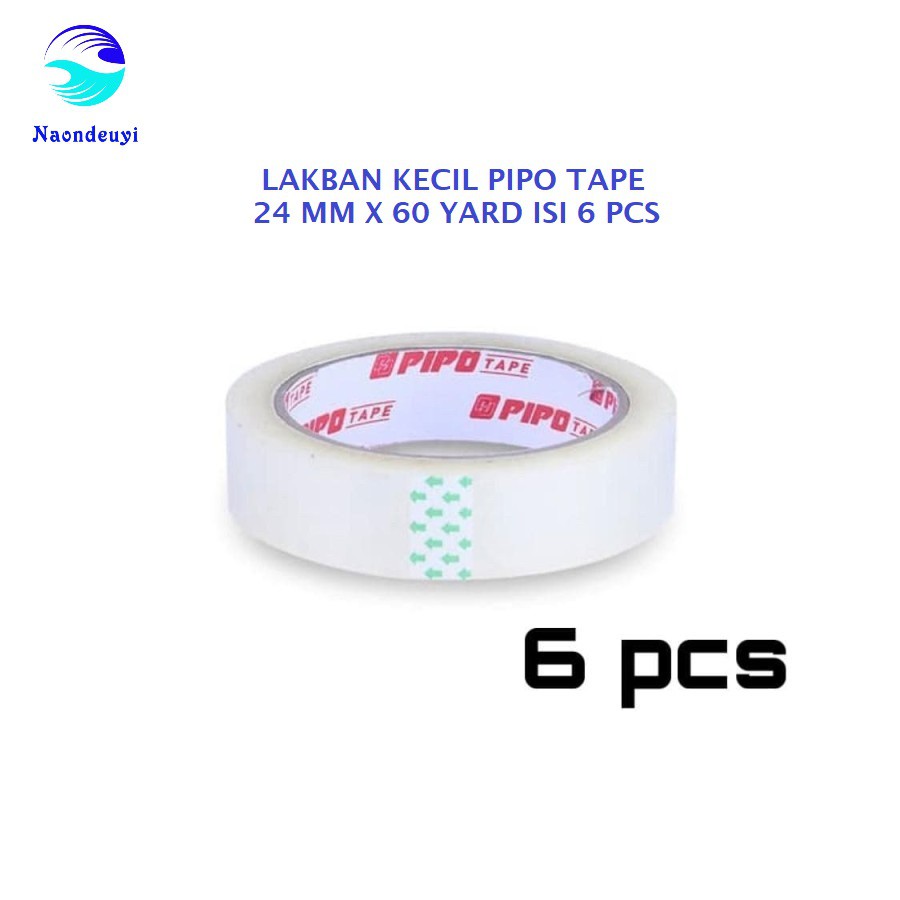 

LAKBAN KECIL PIPO TAPE [1inch 6 Pcs] 24 MM X 60 YARD ISI 6 PCS