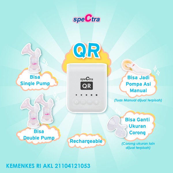 Spectra QR  Dual Pump Breast Pump Pompa Asi Garansi 2 Tahun